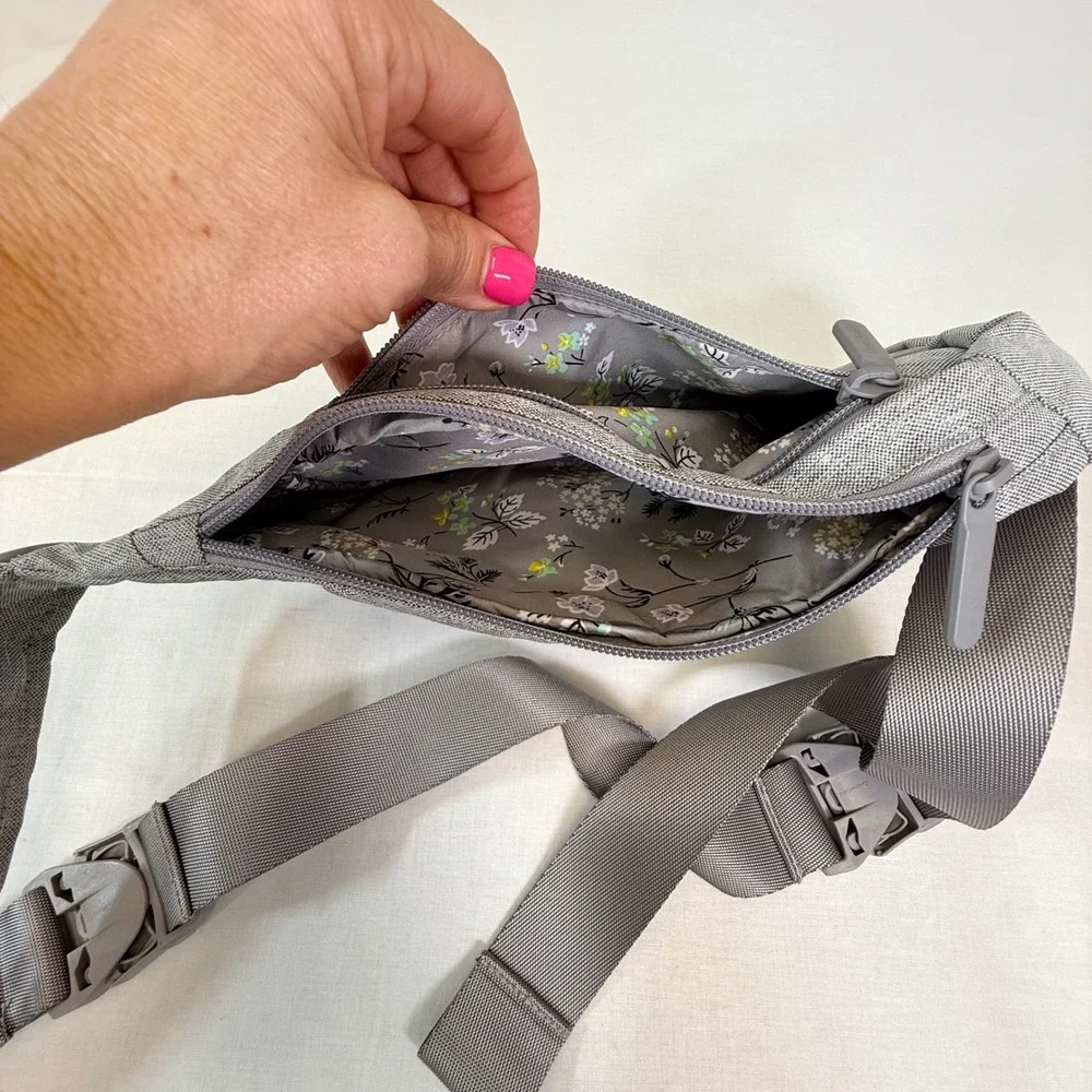 Vera Bradley ReActive Mini Sling Backpack Heather Gray‎ Recycled Crossbody Bag